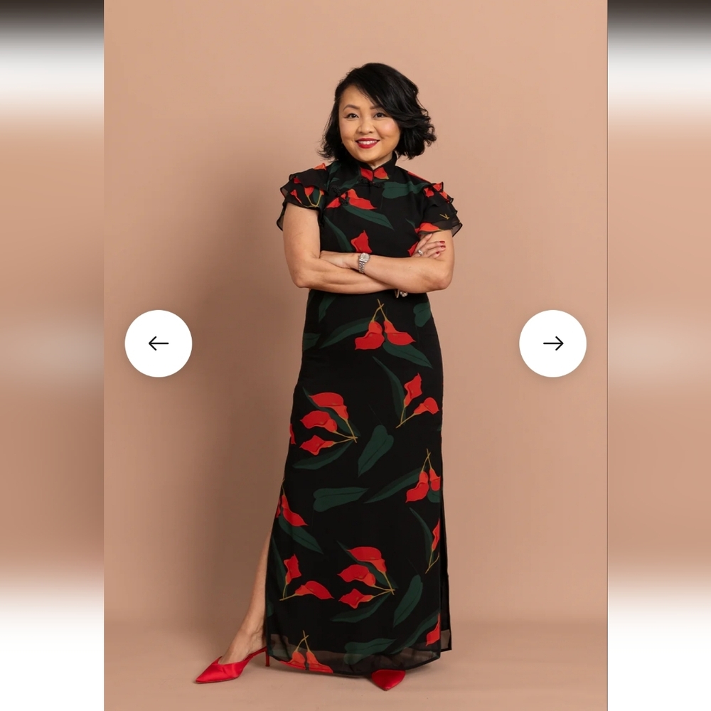 NWT Fighting Eel Dress Pearl Sunset Calla Lily Size XS